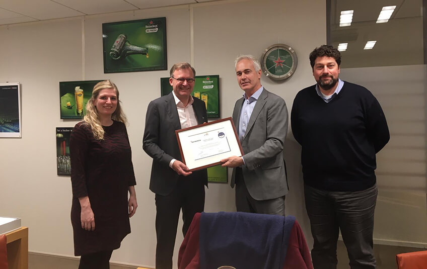 Certificaat Kwaliteitstoetsing voor HEINEKEN